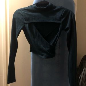 Cute cut out cleavage sweater crop